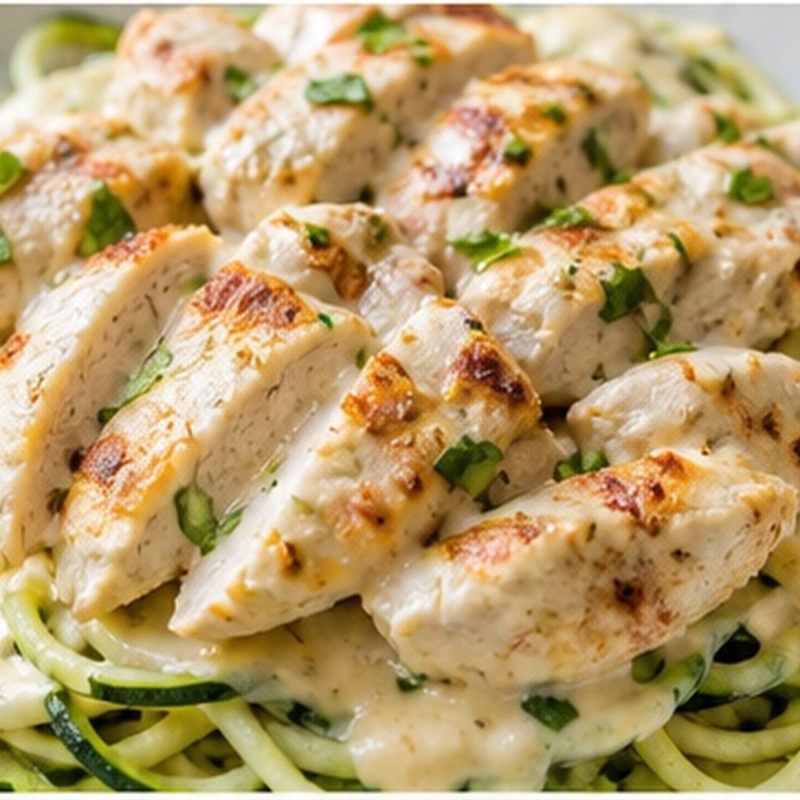 Chicken Alfredo Zoodles